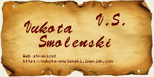 Vukota Smolenski vizit kartica